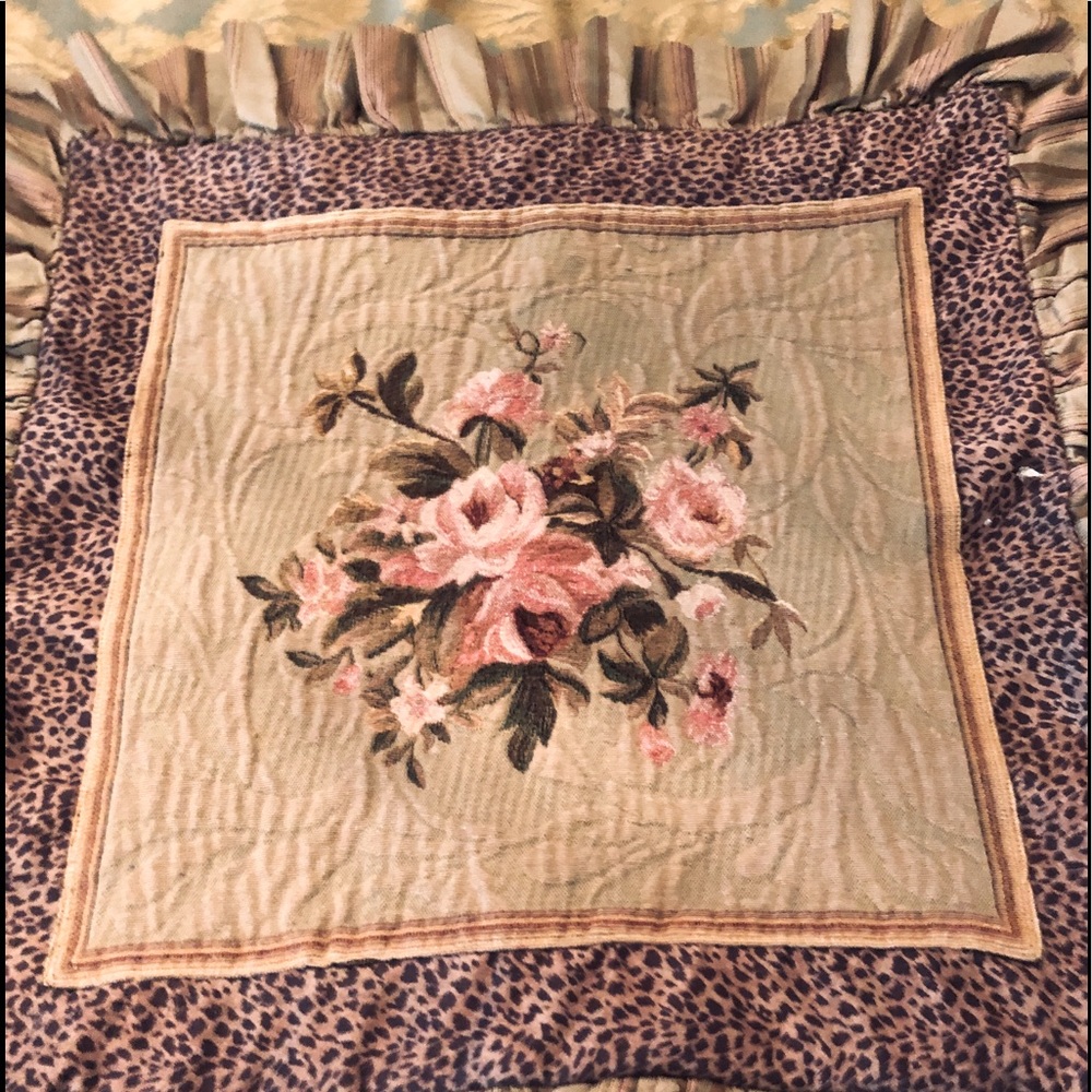 Embroidered Euro sham cover